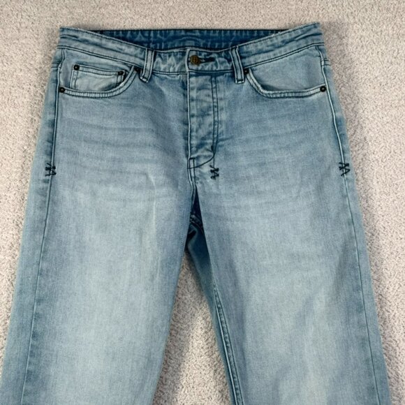 Ksubi Mens Hazlow Philly Blue Straight Leg Jeans Size 32x31 Skater Light Wash - Picture 3 of 13